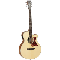 TANGLEWOOD SUNDANCE PREMIER 6 String Super Folk/Electric Cutaway Guitar in Open Pore Satin