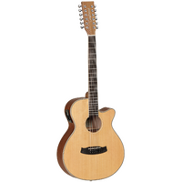 TANGLEWOOD WINTERLEAF 12CESOLID 12 String Acoustic/Electric Cutaway Guitar in Natural Satin