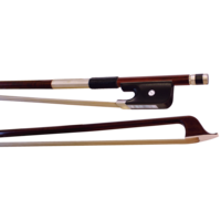 VIVO STUDENT VCBO-S24 1/2 Size Cello Bow, Octagonal made of Brazilwood and a Nickel Mounted Ebony Frog