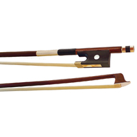 VIVO STUDENT VNBO-S10 1/10 Size Violin Bow, Octagonal made of Brazilwood and Half-Mounted Frog