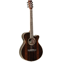 TANGLEWOOD DISCOVERY EXOTIC 6 String Super Folk/Electric Shape Guitar with Cutaway in Natural Satin DBTSFCEAEB