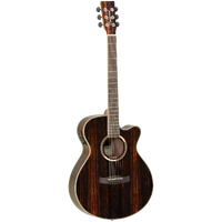 TANGLEWOOD DISCOVERY EXOTIC 6 String Super Folk/Electric Shape Guitar with Cutaway in Natural Satin DBTSFCEAEB