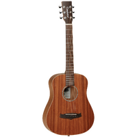 TANGLEWOOD WINTERLEAF TW2TLH 6 String Left Hand Traveller Acoustic Guitar in Mahogany with Gig Bag