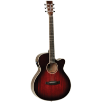 TANGLEWOOD WINTERLEAF 6 String Super Folk/Electric Cutaway Guitar in Antique Vintage Burst