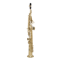 GRASSI GRSS210 STUDENT SOPRANO SAXOHONE Lacquered High F# With Backpack Case & Neck Strap