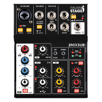 ITALIAN STAGE 2MIX3UB Stereo Mixer Compact design with Integrated Bluetooth