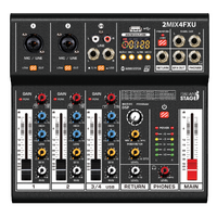 ITALIAN STAGE 2MIX4FXU 4 Channel Stereo Mixer with Integrated Bluetooth