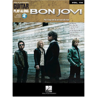 BON JOVI Guitar Playalong Book with Online Audio Access Volume 114
