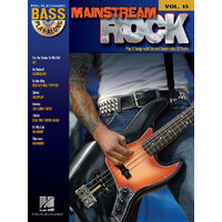 MAINSTREAM ROCK Bass Playalong Book & CD with TAB Volume 15
