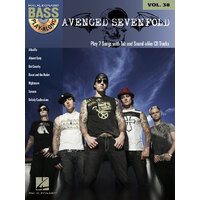 AVENGED SEVENFOLD Bass Playalong Book & CD with TAB Volume 38