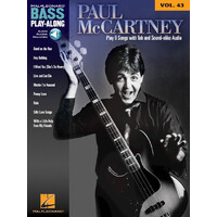 PAUL MCCARTNEY Bass Playalong Book with Online Audio Access & TAB Volume 43