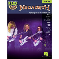 MEGADETH Bass Playalong Book & CD Volume 44