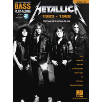METALLICA 1983-1988 Bass Playalong Book with Online Audio Access & TAB Volume 21