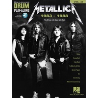 METALLICA 1983-1988 Drum Playalong Book with Online Audio Access Volume 47
