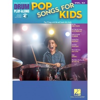 POP SONGS FOR KIDS Drum Playalong Book with Online Audio Access Volume 53