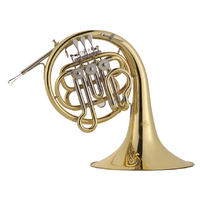J MICHAEL FH850 F/B Flat Full Double French Horn, 4 Rotary Keys in Clear Lacquer with Case