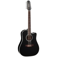 TAKAMINE PRO LEGACY EF381SC 12 String Dreadnought/Electric Cutaway Guitar in Black