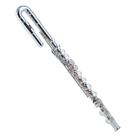 J MICHAEL FLU450S Intermediate C Flute with U Head Joint and Straight Head Joint in Silverplate with Case