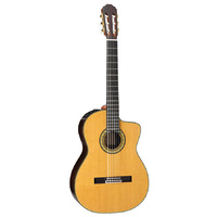 TAKAMINE HIRADE CLASSICAL PRO 6 String Acoustic/Electric Cutaway Guitar in Natural