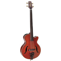 TAKAMINE PRO LEGACY TB10 4 String Upright Acoustic/Electric Fretless Cutaway Bass Guitar in Antique Nutmeg Satin