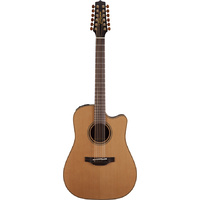 TAKAMINE PRO 3 P3DC12 12 String Dreadnought/Electric Cutaway Guitar in Natural Satin