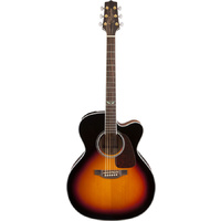 TAKAMINE GJ72CE 6 String Jumbo/Electric Cutaway Guitar in Brown Sunburst