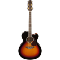 TAKAMINE G70 12 String Jumbo Acoustic/Electric Guitar with Cutaway in Brown Sunburst