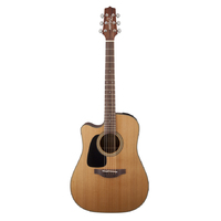 TAKAMINE PRO 1 6 String Left Hand Dreadnought Acoustic/Electric Guitar with Cutaway in Natural TP1DCLH