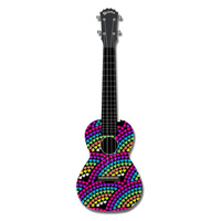 KEALOHA AUP24/23 Concert Ukulele with Rainbow Hearts Pattern
