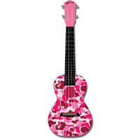 KEALOHA AUP24/56 Concert Ukulele with Pink Camo Petals Pattern
