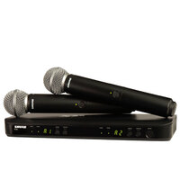 SHURE BLX288SM58M17 Dual Hand Held Wireless Microphone System with 2 x SM58 Vocal Mics M17 Band
