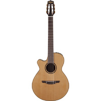 TAKAMINE PRO 3 P3FCNLH 6 String Left Hand Classical/Electric Guitar with Cutaway in Natural Satin TP3FCNLH
