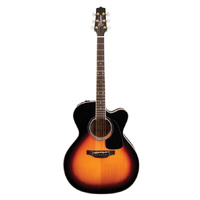 TAKAMINE PRO 6 P6JC 6 String Jumbo/Electric Cutaway Guitar in Brown Sunburst