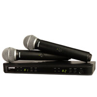SHURE BLX288PG58K14 Dual Hand Held Wireless Microphone System with 2x2 PG58 Vocal Mics K14 Band