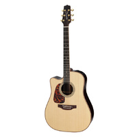 TAKAMINE P7DCLH 6 String Left Hand Acoustic/Electric Guitar with Cutaway in Natural