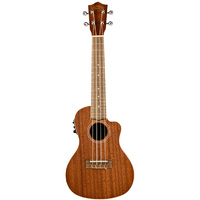LANIKAI MAHOGANY LMACEC Acoustic/Electric Concert Ukulele with Cutaway in Natural Satin