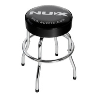 NUX Branded Bar Stool in Chrome with Black Padded Top NXBARCHAIR