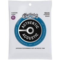 MARTIN MA535 Acoustic Guitar String Set 11-52 Phosphor Bronze Custom Light