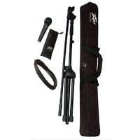 PEAVEY MSP1XLR Microphone and Boom Mic Stand Package with PVI100 Mic, Clip and XLR Cable