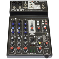 PEAVEY 6BT 06 Channel Mixer with Digital FX and Bluetooth 2 x XLR