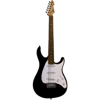 PEAVEY RAPTOR PLUS PVRAPPLUBLKSSS 6 String Electric Guitar in Black