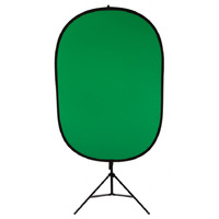 ON STAGE VSM3000 Portable Green Screen Kit with Stand Includes Stand, Mounting Clip & Carry Bag for Screen
