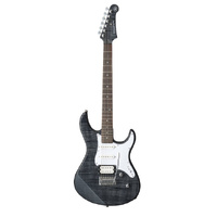 YAMAHA PACIFICA PAC212VFM MODEL ELECTRIC GTR WITH FLAMED MAPLE TOP HSS PICKUPS IN TRANS BLACK