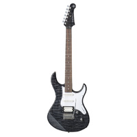 YAMAHA PACIFICA PAC212VQM MODEL ELECTRIC GTR WITH QUILTED MAPLE TOP HSS PICKUPS IN TRANS BLACK