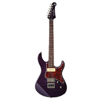 YAMAHA PACIFICA PAC611HFM MODEL ELECTRIC GTR FLAMED MAPLE TOP HUMBUCKER-P90 PICKUPS IN TRANS PURPLE HARDTAIL