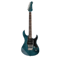 YAMAHA PACIFICA PAC612VIIFM MODEL ELECTRIC GTR FLAMED MAPLE TOP WITH HSS PICKUPS IN INDIGO BLUE VIBRATO BRIDGE