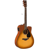 YAMAHA FGX800C DREADNOUGHT/ELECTRIC CUTAWAY GTR SOLID TOP SAND BURST