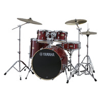 YAMAHA Stage Custom Birch 22 Inch 5 Piece Kit 10/12/16/22/14 & HW780 Cranberry Red