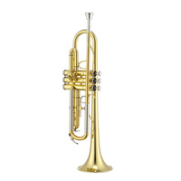 JUPITER JTR500 STUDENT B Flat Trumpet in Gold Lacquer with Case