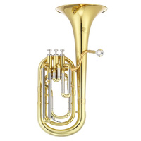 JUPITER JBR730 3/4 Size B Flat Student Baritone Horn with Lacquered Brass Body and Case